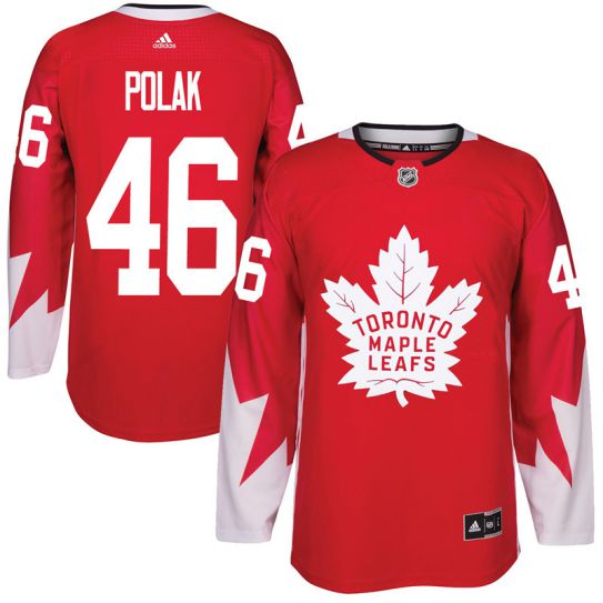 2017 NHL Toronto Maple Leafs Men #46 Roman Polak red jersey->toronto maple leafs->NHL Jersey